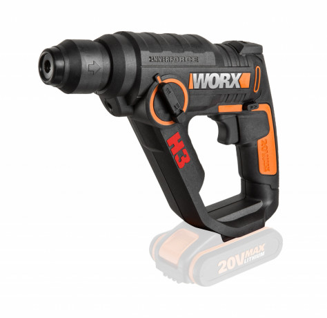 Перфоратор WORX H3 WX390.9, 20v, 1.2 Дж, без АКБ и ЗУ (аккумуляторный)
