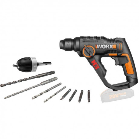 Перфоратор WORX H3 WX390.9, 20v, 1.2 Дж, без АКБ и ЗУ (аккумуляторный)