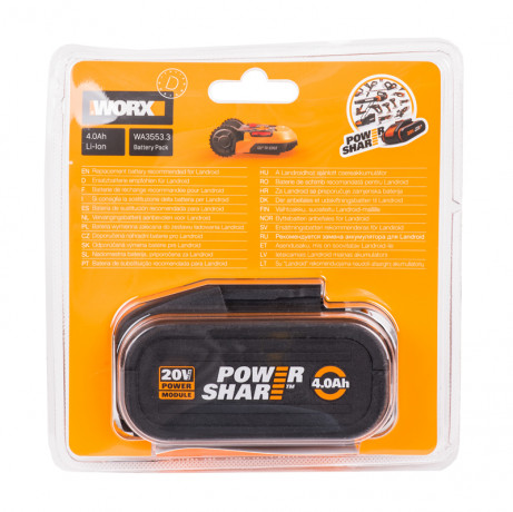 Аккумулятор WORX WA3553.3, 20v, 4 А·ч