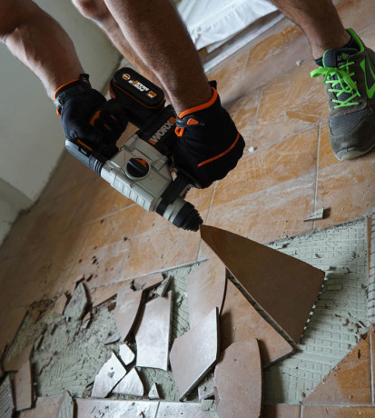 Перфоратор WORX WX392, 20v, 2.2 Дж, в комплекте АКБ 2х4 А·ч и ЗУ (аккумуляторный)