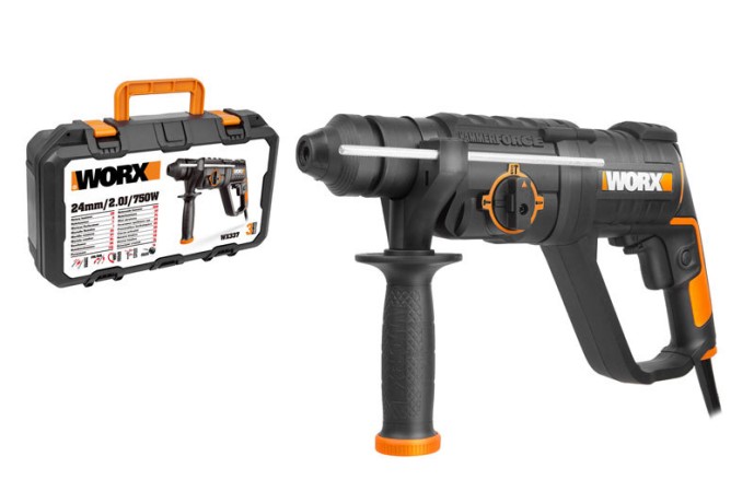 Перфоратор WORX WX337, 220v, 2 Дж, 750 Вт (сетевой)