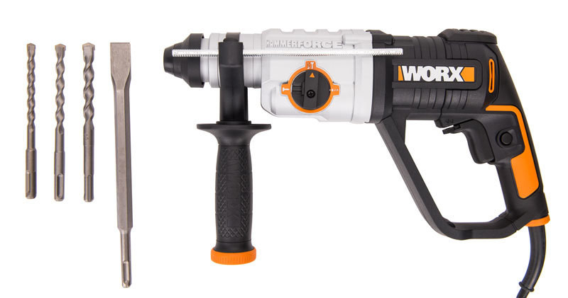 Перфоратор WORX WX339, 220v, 2.5 Дж, 800 Вт, кейс (сетевой)