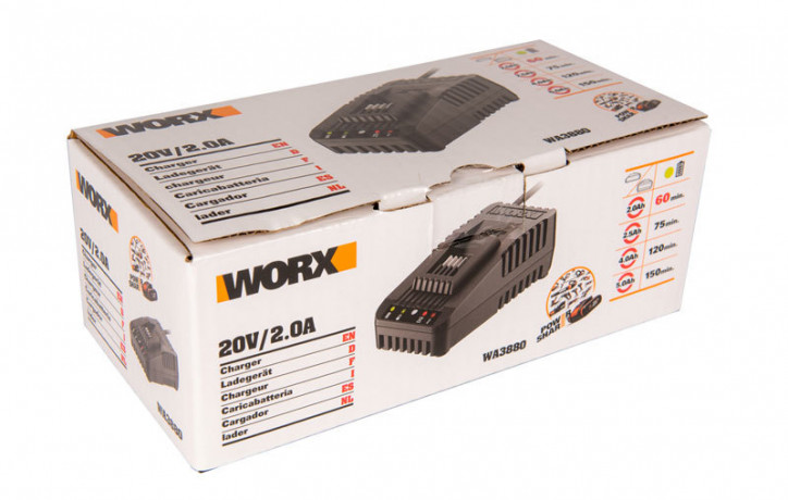 Зарядное устройство WORX WA3880, 20v, 2A