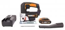 Лобзик WORX W543, 20v, в комплекте АКБ 2 А·ч и ЗУ, кейс (аккумуляторный)