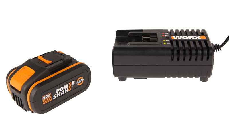 Комплект WORX WA3604: АКБ 4 А·ч и ЗУ 2 А