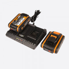 Комплект WORX WA3610: АКБ 2x2 А·ч и двойное ЗУ