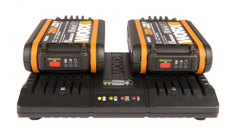 Комплект WORX WA3610: АКБ 2x2 А·ч и двойное ЗУ