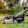 Газонокосилка аккумуляторная самоходная, бесщеточная WORX WG761E, 80В 51СМ (АКБ 4х4Ач, ЗУ 2х2A)