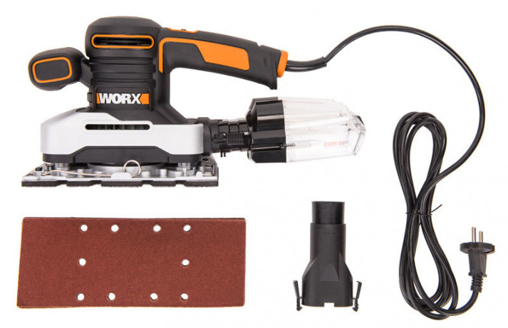 Виброшлифмашина WORX WX642.1, 220v, 270 Вт (сетевая)