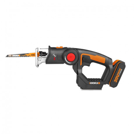 Лобзик + сабельная пила WORX Axis WX550.1, 20v, в комплекте АКБ 2x2 А·ч и ЗУ, кейс (аккумуляторная)
