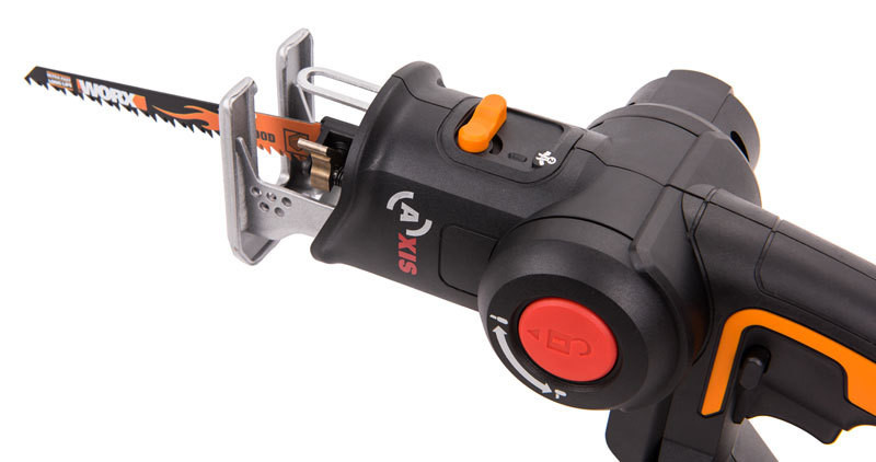Лобзик + сабельная пила WORX Axis WX550.1, 20v, в комплекте АКБ 2x2 А·ч и ЗУ, кейс (аккумуляторная)