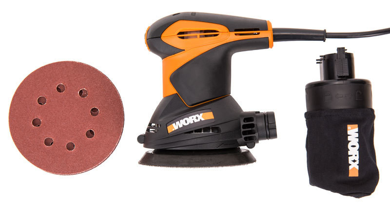 Орбитальная шлифовальная машина WORX WX652.1, 220v, 125 мм, 300 Вт (сетевая)