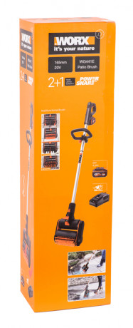 Щетка для чистки дорожек WORX WG441E, 20v, в комплекте АКБ 4 А·ч и ЗУ