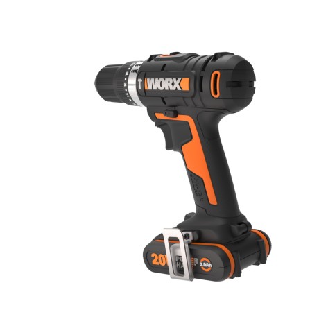 Дрель-шуруповерт ударная аккумуляторная WORX WX370, 50Нм, 20В, 2Ач x1, ЗУ 2А, кейс