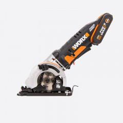 Циркулярная пила (дисковая) WORX SAW WX527, 20v, 85 мм, в комплекте АКБ 2 А·ч и ЗУ (аккумуляторная)