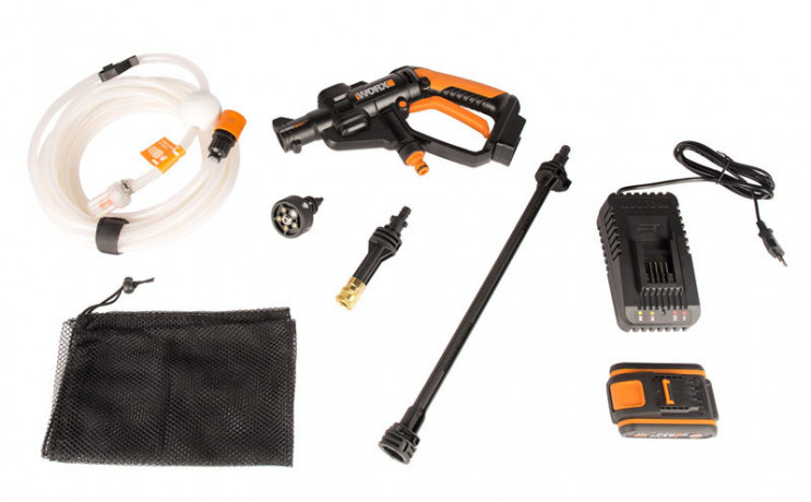 Мойка высокого давления WORX WG629E, 20v, 22 бар, в комплекте АКБ 2 А·ч и ЗУ (аккумуляторная)