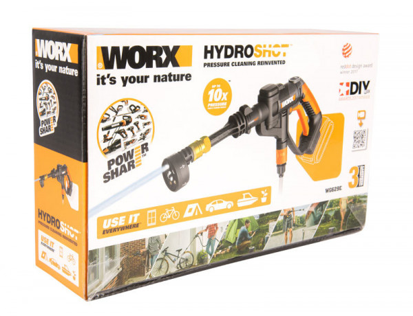 Мойка высокого давления WORX WG629E, 20v, 22 бар, в комплекте АКБ 2 А·ч и ЗУ (аккумуляторная)