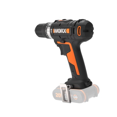 Дрель-шуруповерт ударная аккумуляторная WORX WX370.9, 50Нм, 20В, без АКБ и ЗУ