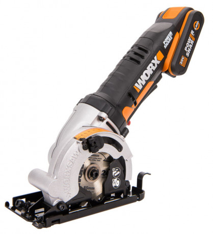 Циркулярная пила (дисковая) WORX SAW WX527.9, 20v, 85 мм, без АКБ и ЗУ (аккумуляторная)