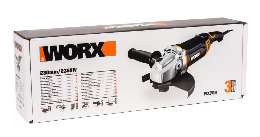 Угловая шлифовальная машина WORX WX709 2300Вт, 230мм, коробка