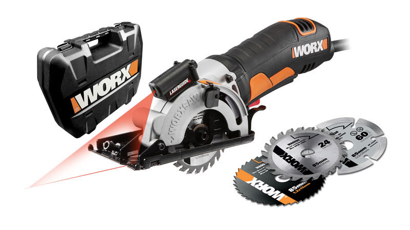 Циркулярная пила (дисковая) WORX WX426, 220v, 85 мм, 400 Вт, кейс (сетевая)