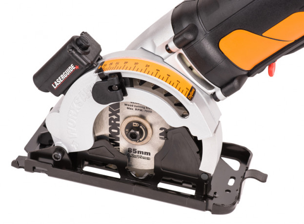 Циркулярная пила (дисковая) WORX WX426, 220v, 85 мм, 400 Вт, кейс (сетевая)