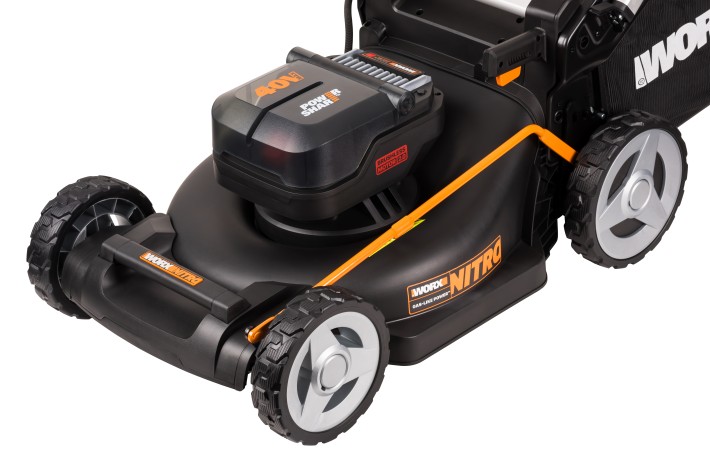 Газонокосилка аккумуляторная WORX WG748E 46 см, бесщеточная, 40В, 4Ач х2, ЗУ 2А х2, коробка