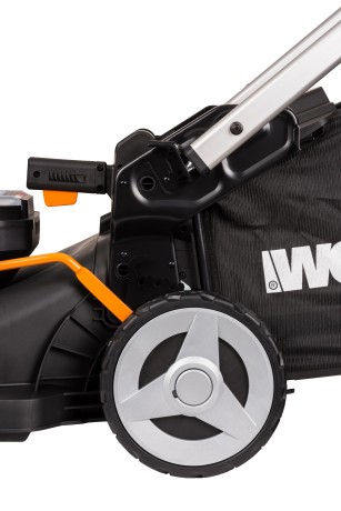 Газонокосилка аккумуляторная WORX WG748E 46 см, бесщеточная, 40В, 4Ач х2, ЗУ 2А х2, коробка