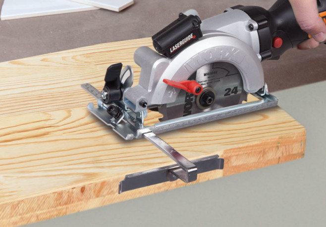 Циркулярная пила (дисковая) WORX WX427, 220v, 120 мм, 710 Вт, кейс (сетевая)