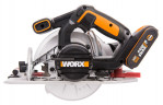 Циркулярная пила (дисковая) WORX WX530, 20v, 165 мм, в комплекте АКБ 2 А·ч и ЗУ (аккумуляторная)