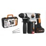 Перфоратор аккумуляторный бесщеточный WORX WX380, 20В, 4Ач x2, ЗУ 2А, кейс