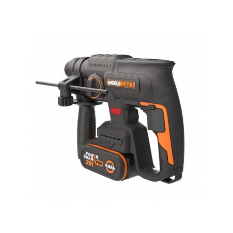 Перфоратор аккумуляторный бесщеточный WORX WX381, 20В, 4Ач x1, ЗУ 2А, кейс