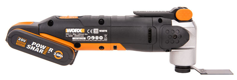 Реноватор WORX WX678, 20v, в комплекте АКБ 2 А·ч и ЗУ, кейс (аккумуляторный)