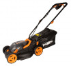 Газонокосилка WORX WG779E.1, 40v, 34 см, в комплекте АКБ 2х4 А·ч и ЗУ (аккумуляторная)