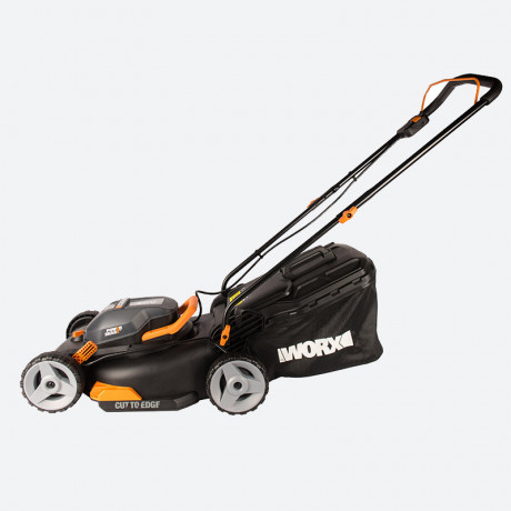 Газонокосилка WORX WG743E, 40v, 40 см, в комплекте АКБ 2х4 А·ч и ЗУ (аккумуляторная)