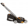 Газонокосилка WORX WG743E, 40v, 40 см, в комплекте АКБ 2х4 А·ч и ЗУ (аккумуляторная)