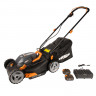 Газонокосилка WORX WG743E, 40v, 40 см, в комплекте АКБ 2х4 А·ч и ЗУ (аккумуляторная)