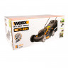 Газонокосилка WORX WG743E, 40v, 40 см, в комплекте АКБ 2х4 А·ч и ЗУ (аккумуляторная)
