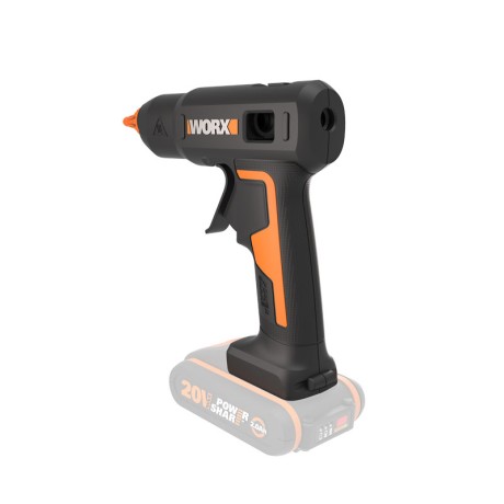 Клеевой пистолет аккумуляторный WORX WX045.9 20В, без АКБ и ЗУ