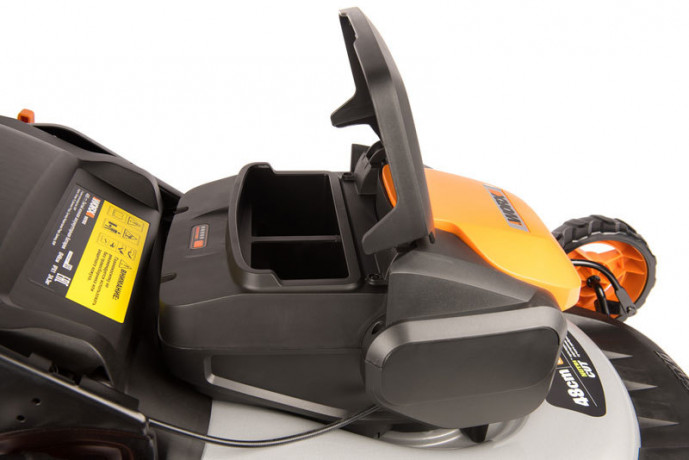 Газонокосилка WORX WG751E, 40v, 48 см, в комплекте АКБ 2х4 А·ч и ЗУ (аккумуляторная)