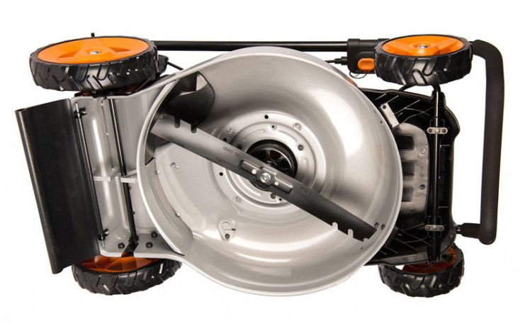 Газонокосилка WORX WG751E, 40v, 48 см, в комплекте АКБ 2х4 А·ч и ЗУ (аккумуляторная)