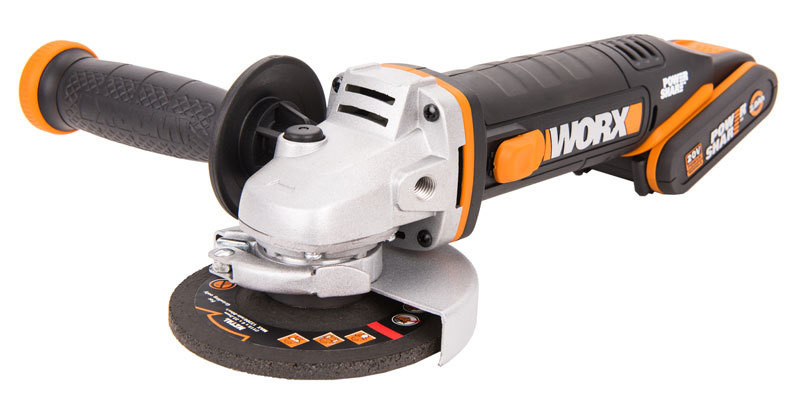 Угловая шлифовальная машина (болгарка) WORX WX800.9, 20v, 115 мм, без АКБ и ЗУ (аккумуляторная)
